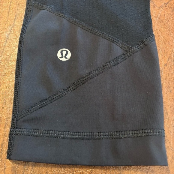 Lululemon Pace Rival Crop 22" Capri Length Leggings Side Pockets Black Size 4 - Picture 6 of 8